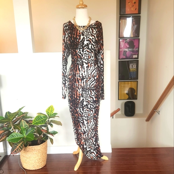 Rachel Pally Animal Print Bodycon Midi Dress 2X - Picture 15 of 15